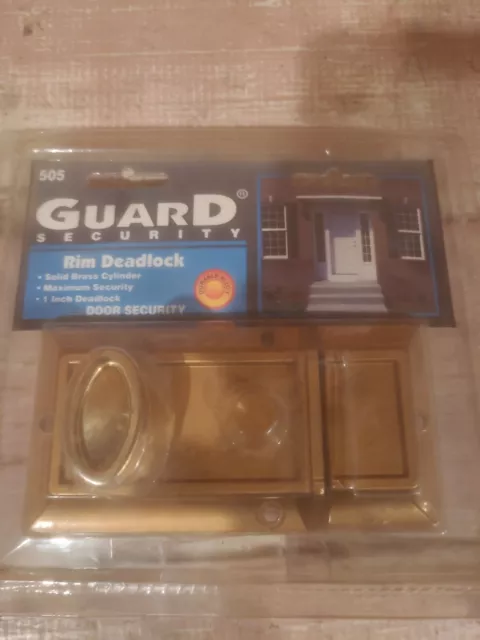 New Guard Security Rim Deadlock Bronze Finish Solid Brass Model # 505