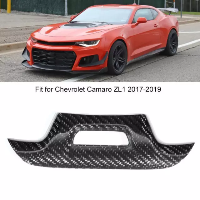Real Carbon Fiber Steering Wheel Decor Cover Trim For Chevrolet Camaro 2016-2020