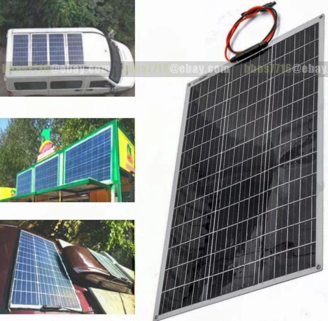 250W Flexible Solar Panel Module Battery Charger Kit Outdoor Car Boat RV Marine