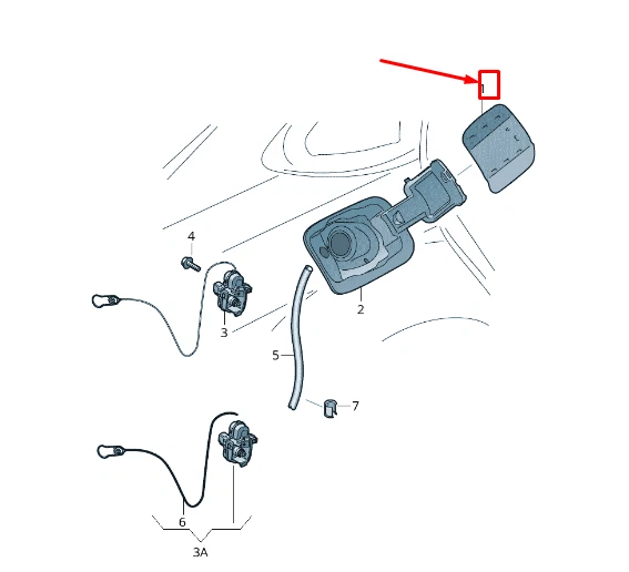 Verrou De Clapet Réservoir Carburant Pour Dacia Logan II, Sandero, Duster, Kaptur, Arkana, Jogger - Réf. 788276143R