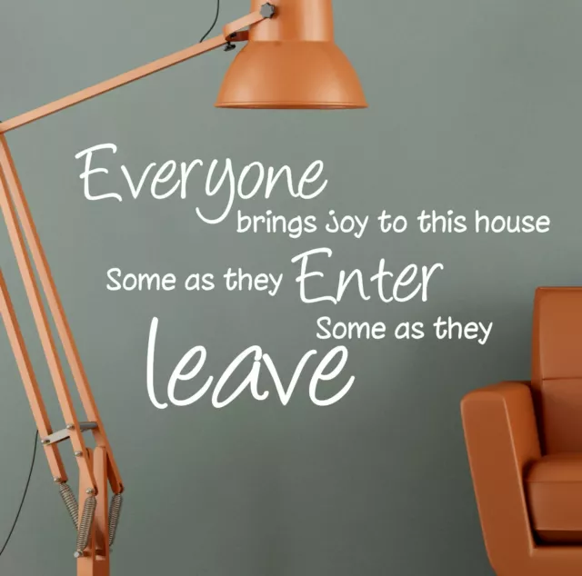 Everyone Brings Joy To This House Wall Sticker Decal Quote Words Vinyl Home