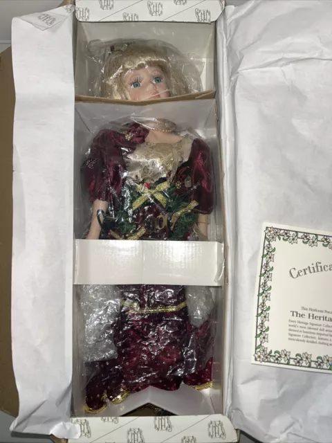 Heritage Signature Collection Porcelain Doll HOLLY # 12284  With COA 16”