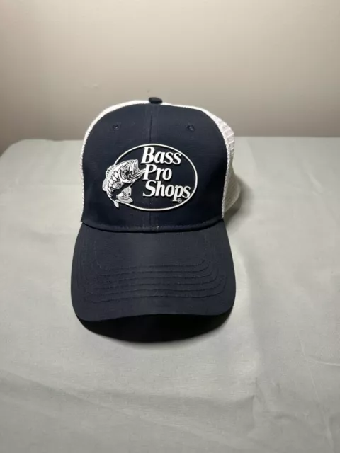 Bass Pro Shops Mesh Hat Navy Trucker Sport Baseball Cap Snapback USED