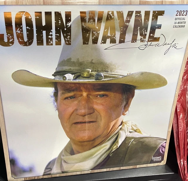 JOHN WAYNE WESTERN Official 2023 Calendar 16 Month Square Large 30cm x
