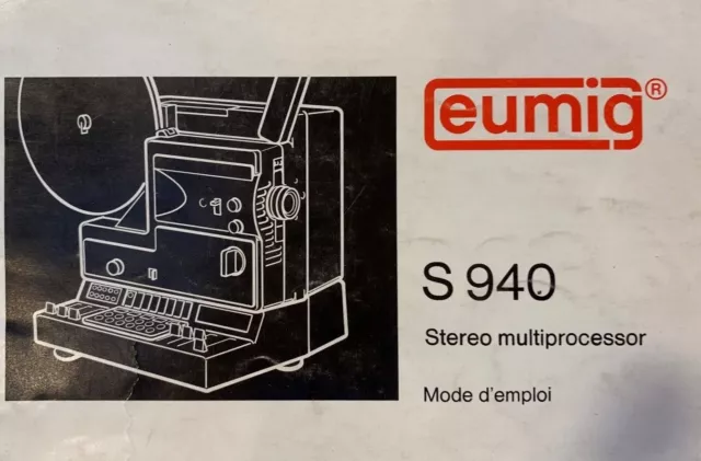 Mode d’emploi EUMIG projecteur S940 manual Handbuch film Super8 S8