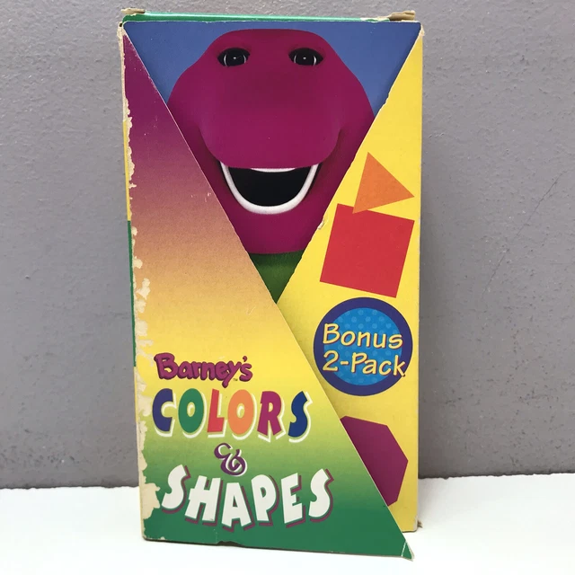 BARNEY COLORS & Shapes Sing-Along Bonus 2-Pack VHS Video Tapes Set Blue ...