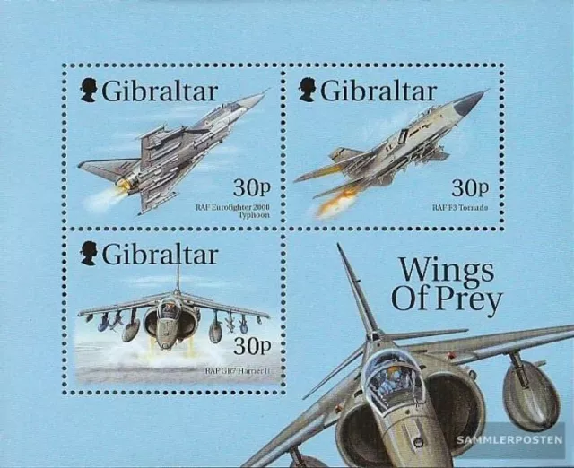 Gibraltar Block38 (kompl.Ausg.) postfrisch 1999 Kampfflugzeuge