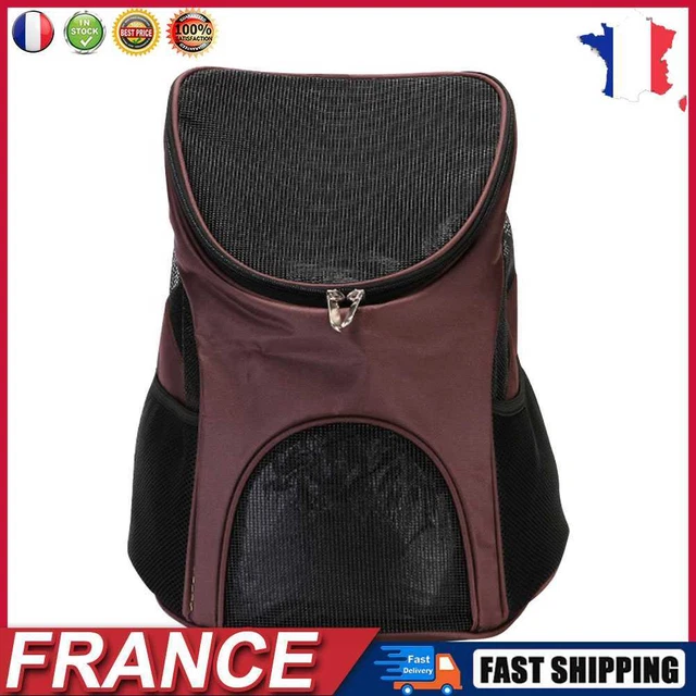 Pet Cat Carrier Backpack Breathable Travel Outdoor Shoulder Carry (Coffee) fr