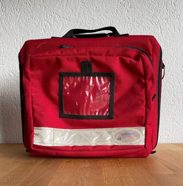 Boscarol Notfalltasche rot, Nylon, ca. 39x27x13cm, kleine Defekte