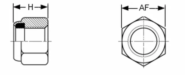 Tuercas Acero Inoxidable 1/4"-20 UNC Autoaseguradas (25, 50, 75 o 100 ud.) 2