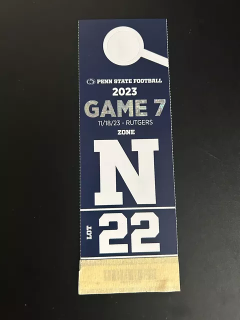 Penn State vs Rutgers Football Parking Pass 11/18/23 - Lot 22
