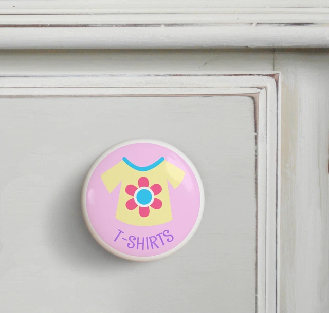 Girls T-Shirt Dresserz Organizational Dresser Drawer Knob