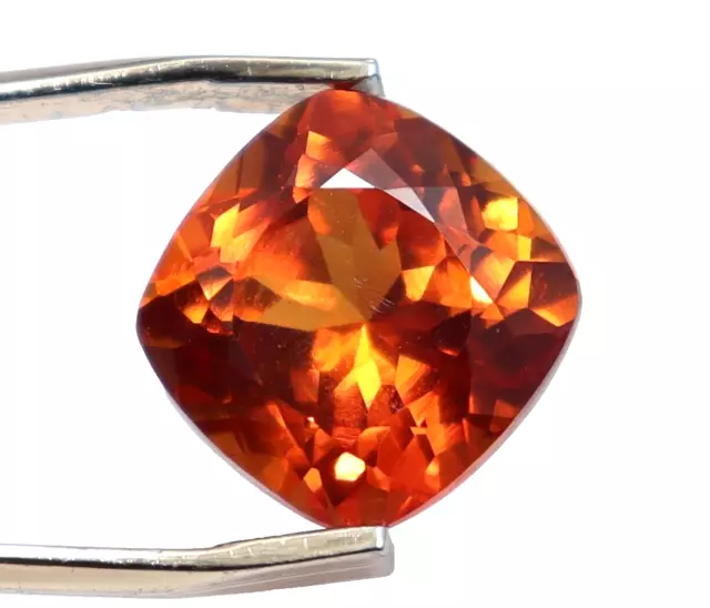 Natural Ceylon Orange Sapphire 200 Ct Cushion Certified Faceted Loose Gemstone