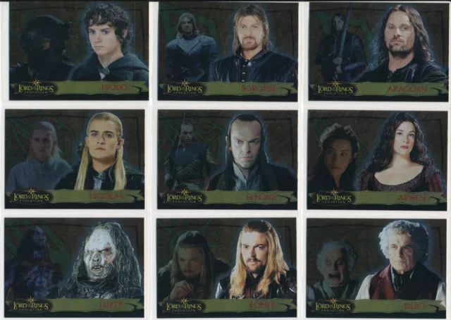 Topps Lord of the Rings Evolution Mixed Foil A Insert Chase Lot of (9) Cards #2