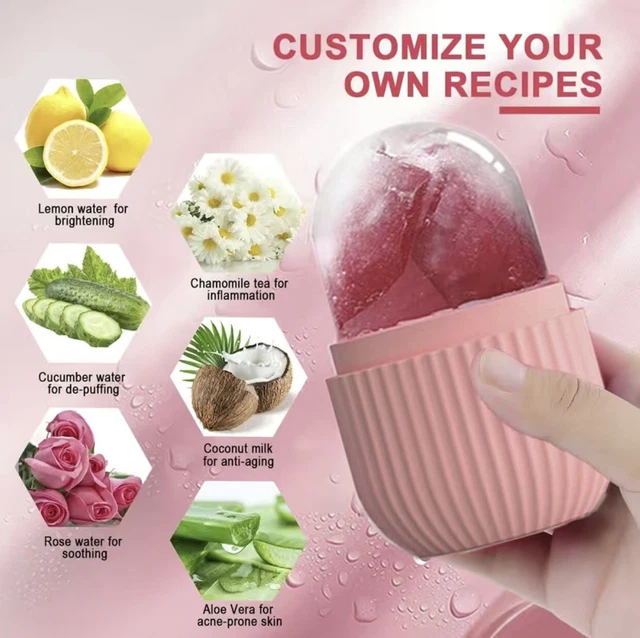 Silicone Ice Cube Trays Ice Ball Face Massager Facial Roller Beauty Lifting AU