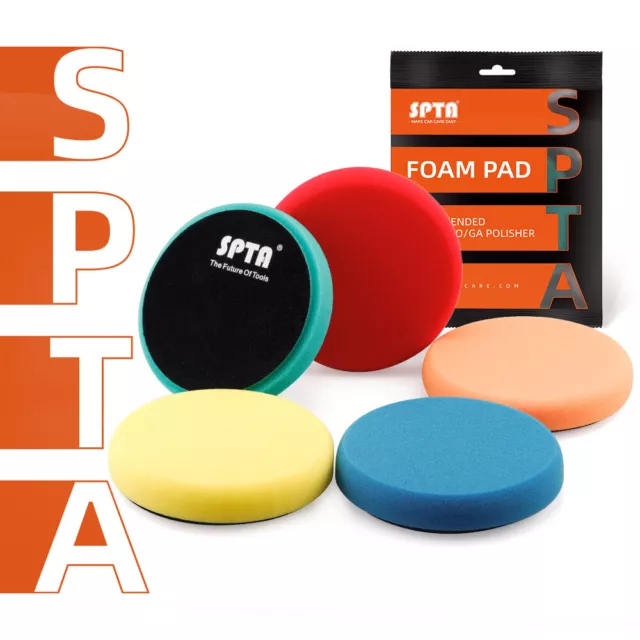 SPTA 3"(80mm)/5"(125mm)/6"(150mm)/7"(180mm) Round Polishing Buffing Foam Pads