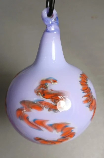 Hand Blown Glass Ornament Ball . Self Representing Artist (SRA)