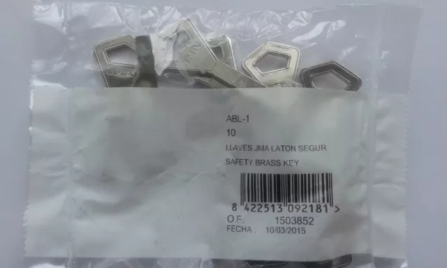 10 X ABLOY Keyblanks JMA ABL 1