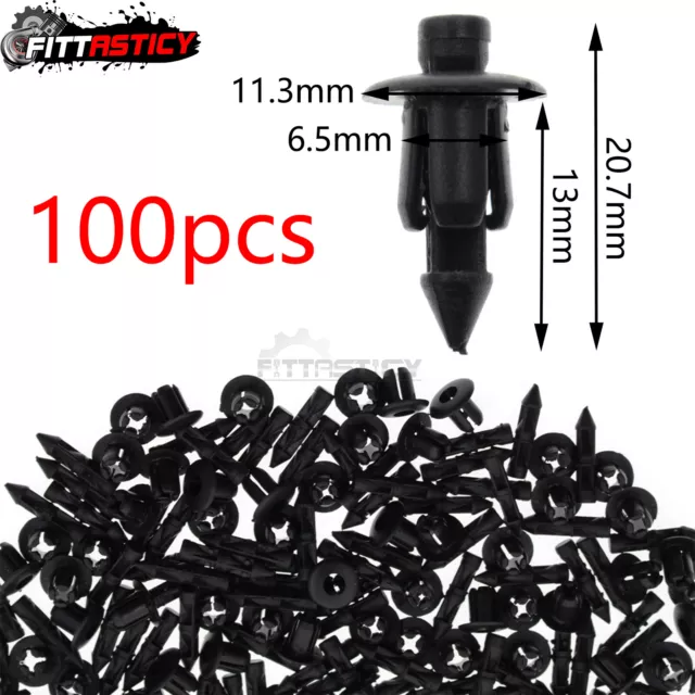 6mm For Suzuki Bandit Hayabusa Push In Type Rivets Fastener Pin Clips 100x