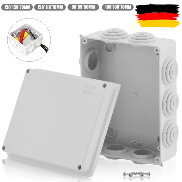 HUIXHAO 2-Gang Elektrobox – 25 Kubikzoll, Grau, ETL-zertifiziert, Feuerfest 2h, Für Altbau