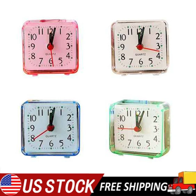 Alarm Transparent Case Compact Travel Mini Clock For Children Student Desk Bed