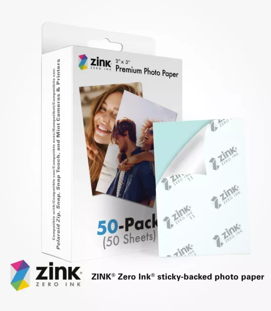 Zink 2" x 3” Premium Instant Photo Paper - 50 Sheets (Polaroid Snap Touch, Zip) 2