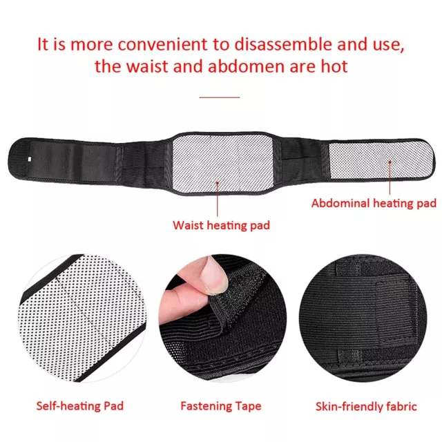 Magnetic Heat Waist Belt Brace Lower Back Lumbar Therapy Support For Pain Relief 3