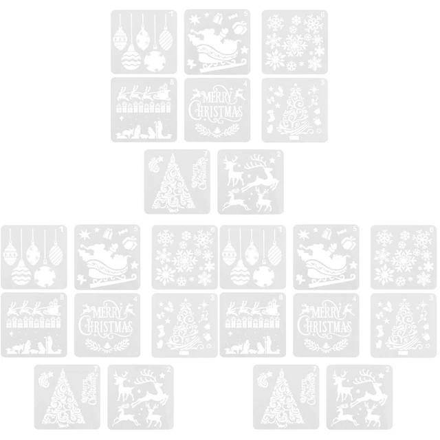 24 Pcs Dekorative Zeichnung Vorlage Urlaub Schablone Diy Weihnachten Schablone