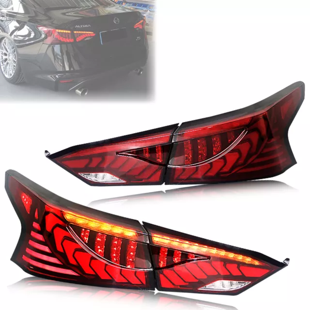 LED TAIL LIGHTS for Nissan Altima 20192024 Sequential Animation Red
