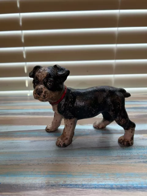 Antique Hubley Cast Iron Standing Boston Terrier Pup