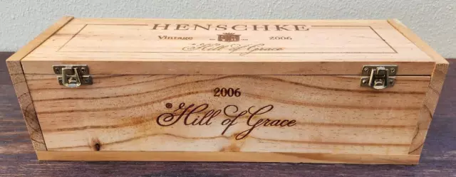 Empty Box Henschke Hill Of Grace Vintage Wooden Box 2006 Vintage