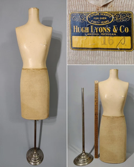 ANTIQUE MANNEQUIN DRESS Form Adjustable 1920 1930 Vintage Store Display