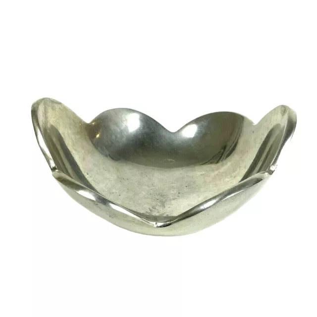 Towle Scalloped Edge Candy Nut Bowl Shiny Aluminum Pintel Collection India