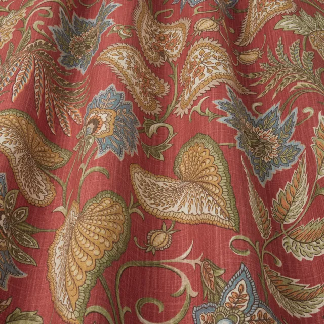 1m iLiv Silk Road Carnelian 100% BCI Cotton Curtain Upholstery Cushion Fabric