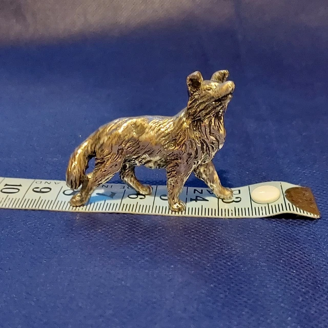 Miniature Pewter Old English Sheep Dog Collie Dog