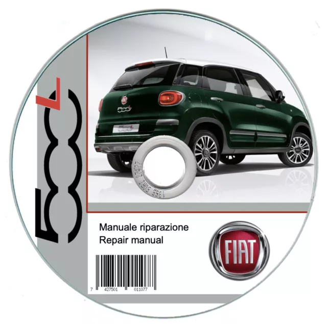 Fiat 500L  2012-2017 manuale tecnico di riparazione su cd (IN ITALIANO)