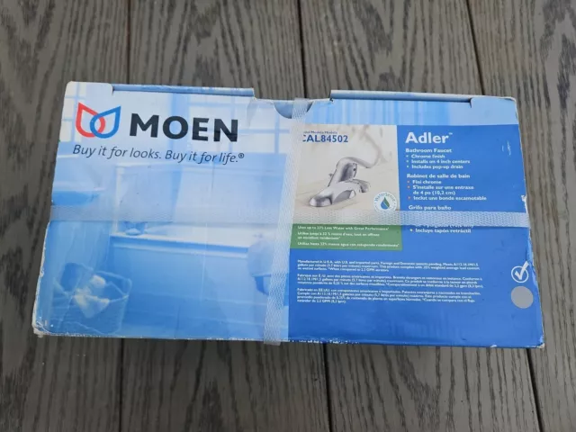 Moen Adler Bathroom Faucet Adler CAL84502 Chrome  4 Inch Center New