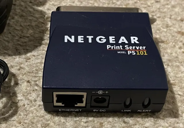 NETGEAR PS101 Mini Print Server, Parallel Port to Ethernet for Windows, PS 101 2