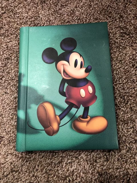 Disney Store Mickey Mouse Shadow Green Spiral Padded Covered Journal