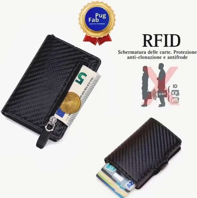 Portafoglio Donna DUDU In Pelle Vera - RFID, Multi Scomparti, Colore Fiordaliso - Foto 11