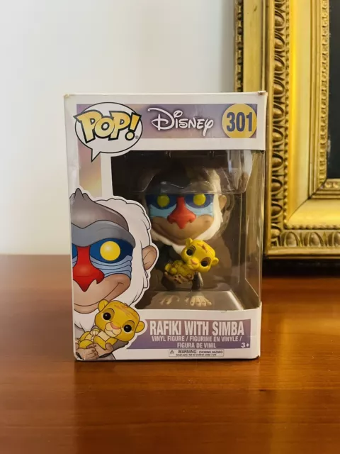 Figurine - Pop! Disney - Le Roi Lion - Rafiki with Simba - N° 301 - Funko