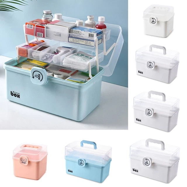 Caja de medicina tórax caja de medicina kit de emergencia familiar caja plegable cofre de medicina