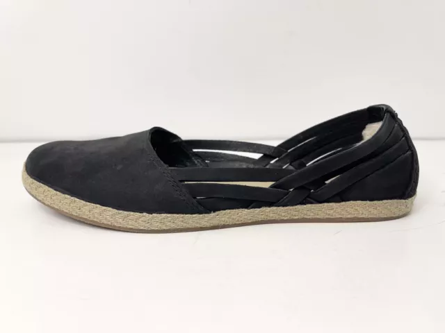 UGG Australia 1011187 Tippie Flats Black Nubuck Leather Loafers Women’s Sz 8.5