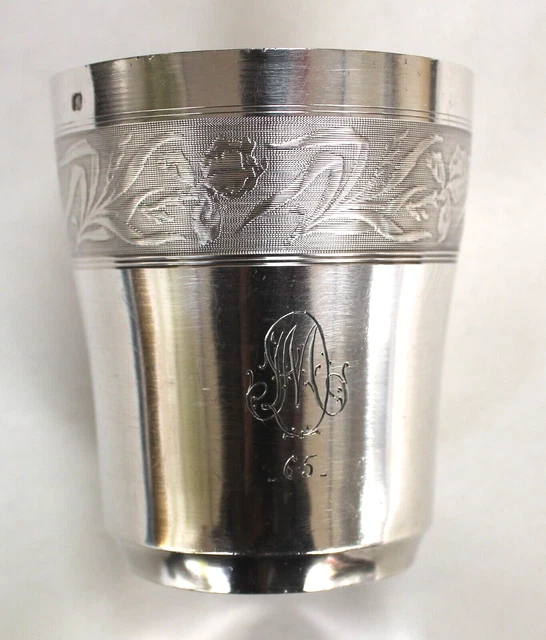 TIMBALE ANCIENNE EN argent massif Art Nouveau 86 g. EUR 70,00
