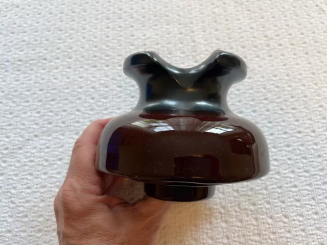 Vintage "Chance" Porcelain Telephone Power Line Cable Insulator - Saddle Top