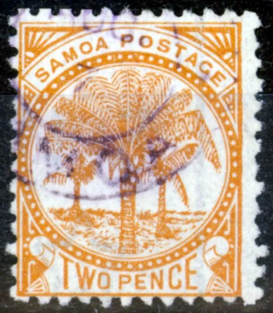 Samoa 1890 2d Braun-Orange SG36 Fein Gebraucht