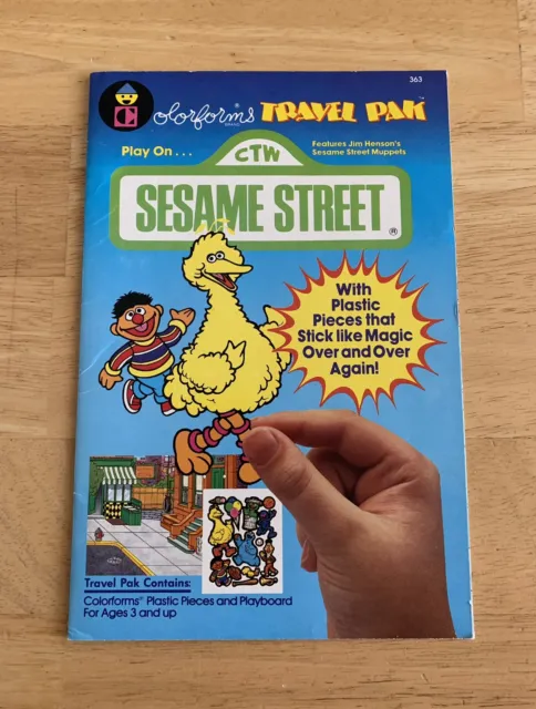 Sesame Street Colorforms Travel Pak Complete Jim Henson Muppets VTG 1986 Rare