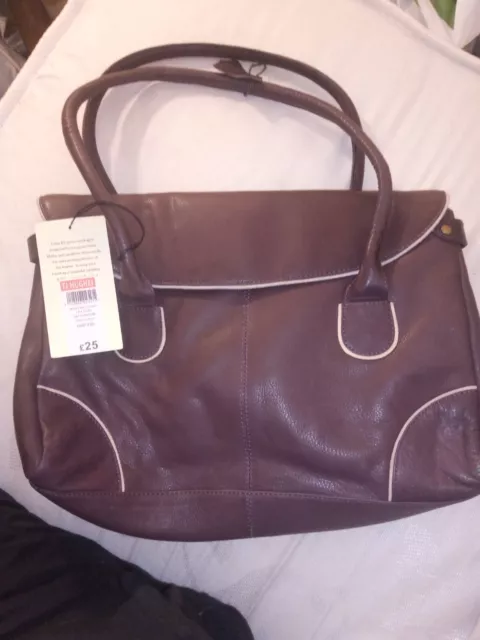 Gorgeous *Bergamo* Soft Brown Leather Tote Shoulder Bag