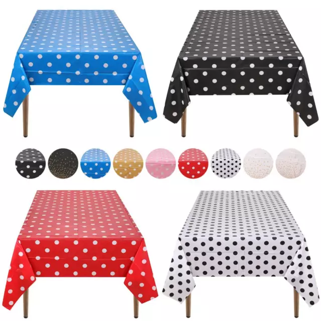 Plastic Table Cover Cloth PVC Vinyl Disposable Rectangle Wipe Clean Tablecloth