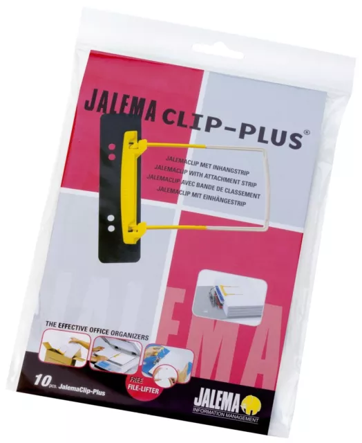 Jalema 5712600 Clip Plus - Abheftbügel mit Deckschiene, 10 Stück